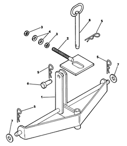 Sleeve Hitch Adaptor Diagram and Parts List for 62542C (K00000001-K99999999)(1991) Lawn Boy Lawn Tractor